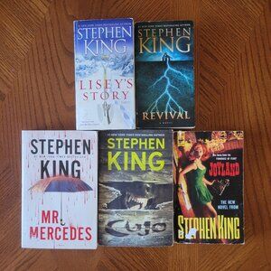 Lot of 5 Stephen King Paperback Books Revival Joyland Mercedes Cujo Lisey's